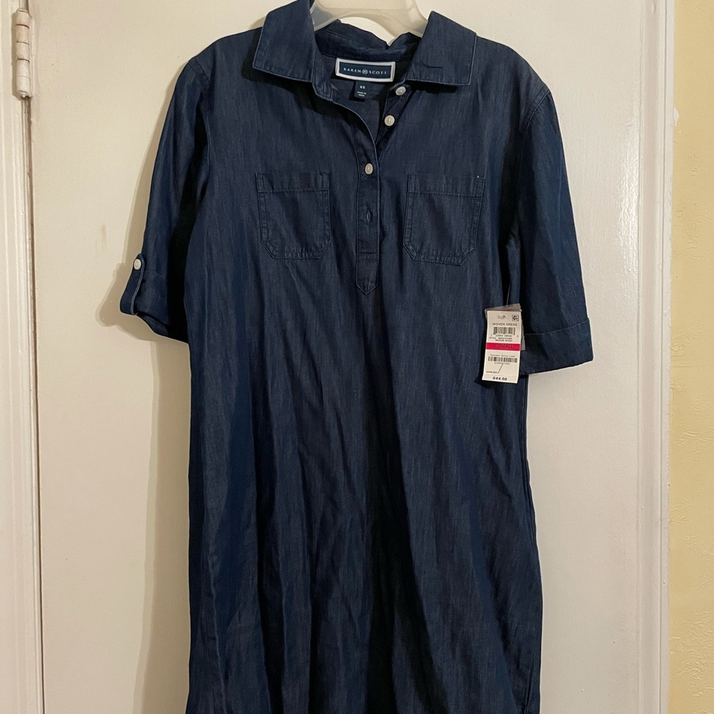Brand new chambray Karen Scott dress